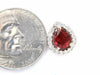 GIA Certified 1.19 & 1.28ct. Natural ruby diamond earrings 18 Karat Cluster