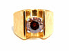 Vintage GIA Certified Natural Fancy Orange Brown Color Diamond Ring 14 Karat