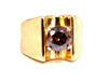 Vintage GIA Certified Natural Fancy Orange Brown Color Diamond Ring 14 Karat