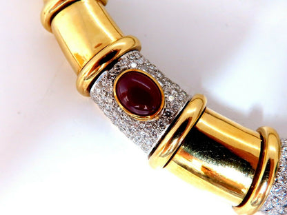 48ct Natural Emeralds Ruby Sapphire Diamonds Statement Necklace 18 karat