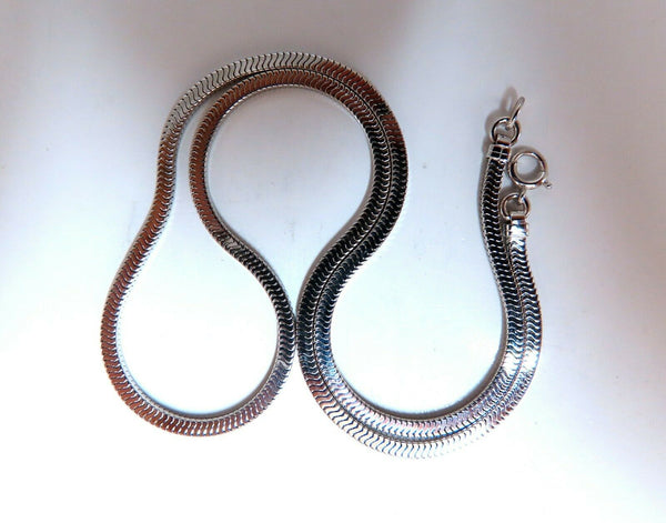 Square Silky Snake Link Gold Necklace 14 Karat