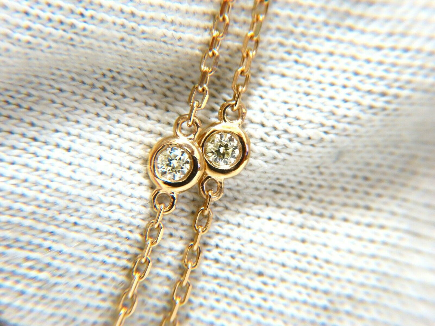 .34ct Natural Fancy color Heart Diamond Necklace 14 Karat