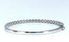 1.63ct Natural Round Diamonds Bezel Flush Set Bangle Bracelet 14 Karat