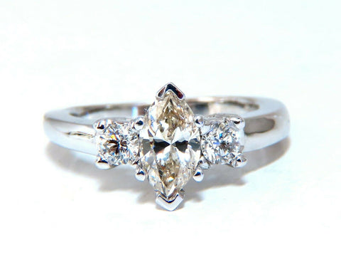 1.00ct Natural Marquise Diamond Ring 14 Karat Gold Classic Three