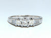 1.30ct Natural Princess Cut Diamonds Ring 14 Karat Classic Three Sz. 11.5