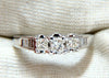 1.30ct Natural Princess Cut Diamonds Ring 14 Karat Classic Three Sz. 11.5