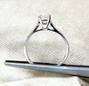 GIA Certified .54ct Emerald Cut diamond ring 18 Karat
