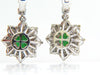 2.88CT NATURAL FINE GEM TSAVORITE DIAMOND DANGLE EARRINGS HOOP 14KT G/VS