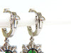 2.88CT NATURAL FINE GEM TSAVORITE DIAMOND DANGLE EARRINGS HOOP 14KT G/VS