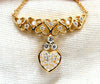 1ct Diamonds Heart Patterned Necklace 14 Karat