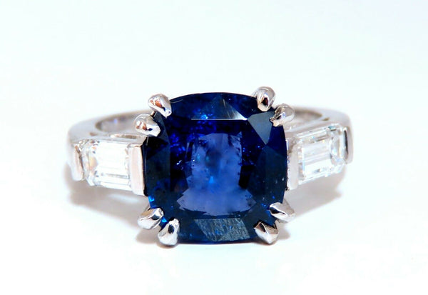 4.44ct GIA Certified Natural Color Change Blue Sapphire Ring 18 Karat