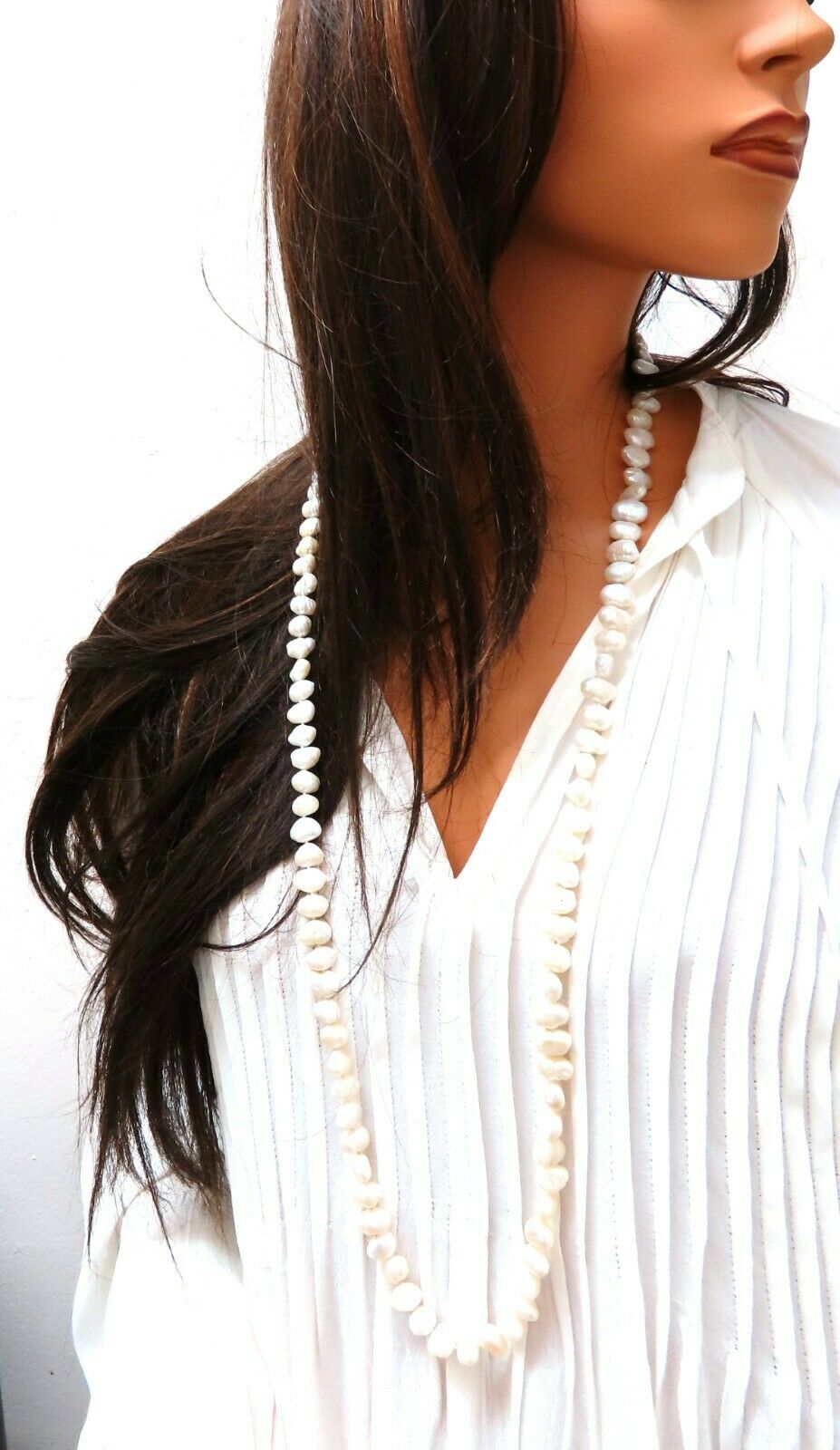 12mm Natural Freshwater Endless Necklace 36inch