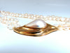 Mabe Pearl Fresh Water Double Stranded Bead Necklace 14kt 16 inch