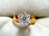 1.04ct Natural Diamonds Floating Cluster on Band Ring 14kt Vintage