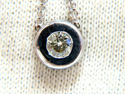 .35ct natural round brilliant diamond solitaire necklace 15.75 inch 14k