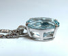 GIA Certified Natural 42.02ct Blue Aquamarine Diamonds Necklace 14Kt