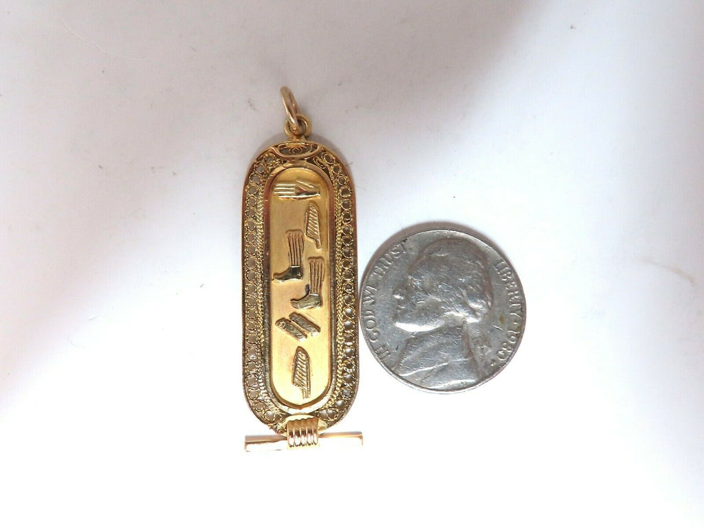 18k Gold Classic Solid Egyptian Cartouche