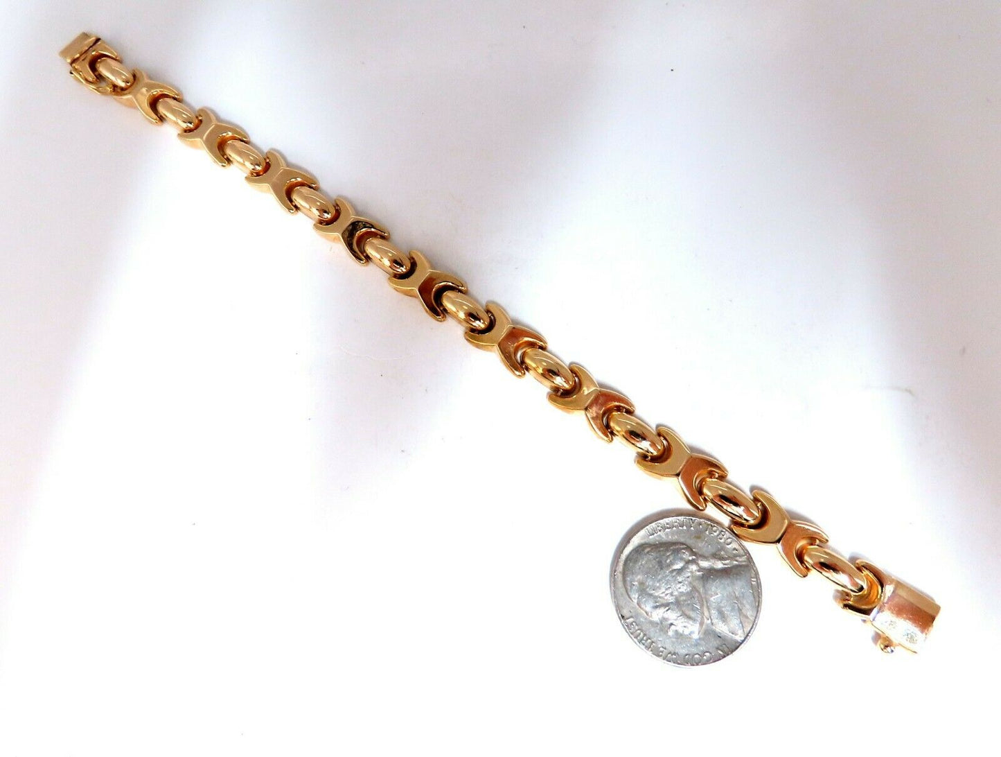 Italian X Link Gold Bracelet 14kt Gold