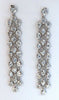 2.60ct Natural Round Diamonds Cascading Station Yard Dangle Earrings 14kt