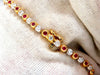3.84ct Natural Ruby Diamonds Tennis Bracelet Alternating Two Toned