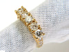 1.82CT DIAMONDS BAND RING WITH PAVE ON SHOULDERS RAISED 14KT