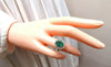 2.93ct Natural Emerald Diamonds Double Halo Ring 14kt