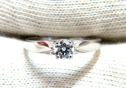 .35ct Natural Round Diamond Engagement Ring 14kt White Gold Traditional Prime