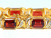 16.15ct Natural Garnets Diamond X Tennis Bracelet 14kt