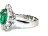 GIA Certified 4.40ct natural green emerald diamonds ring 18kt "F1" Halo Prime
