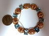 Aquamarine Bracelet Vintage 16.40ct (7) emerald cuts 18kt chain link