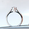 GIA Certified .55ct heart cut diamond solitaire ring platinum classic D/VS