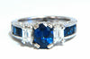 GIA Certified 1.86ct Natural Sapphire Diamonds Ring & matching eternity band