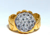 .90ct natural round cut diamonds wide mens ring 14kt signet circular