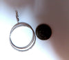 2.06ct natural diamonds loop rings dangle earrings 14kt gold