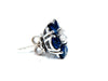 6.28ct Natural Sapphire Diamonds Floretta Cluster Snowflake Earrings 14 Karat