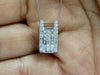 .90ct Princess & Rounds Diamond Square Cocktail Pendant 18kt