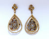 9.02ct Natural Fancy Orange Yellow Brown Fancy Diamonds Dangle Earrings 18kt