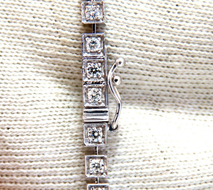 1.40ct Box Bead Set Prime Pave Natural Round Diamonds Bracelet 14kt