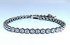 2.40ct Natural Diamonds Tennis Bracelet 14kt Gold Classic Bezel Mount