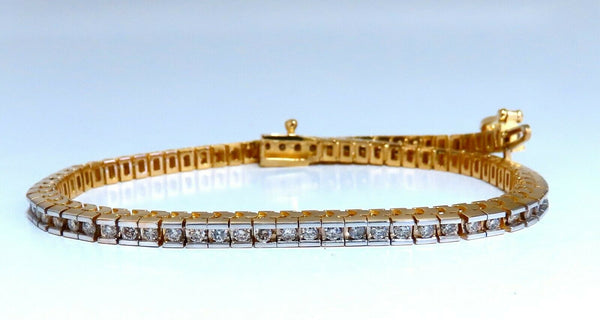 1.40ct Natural Diamonds Tennis Bracelet 14kt Gold Classic Channel Mount
