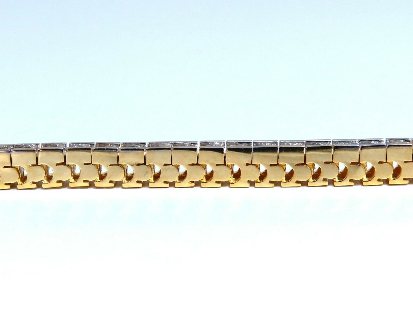 1.40ct Natural Diamonds Tennis Bracelet 14kt Gold Classic Channel Mount