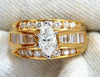 .73ct Natural Marquise Diamond Raised Cathedral Ring 14kt