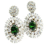 3.08ct Natural Tsavorite Diamonds Dangle Earrings 14kt