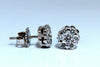 1.10ct Natural Diamonds Cluster Earrings 14kt