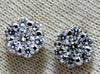 1.10ct Natural Diamonds Cluster Earrings 14kt
