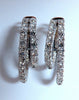 2.34ct Natural Double Hoop Diamond Earrings 14kt