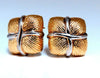 14kt Gold Textured Clip Earrings & Omega