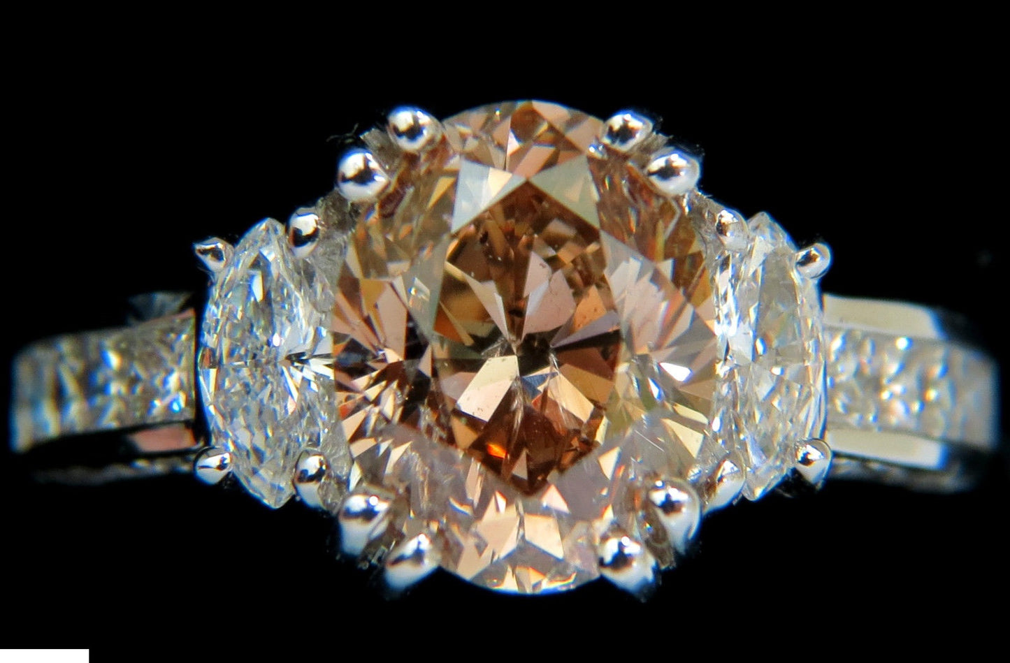 GIA 4.82CT NATURAL FANCY ORANGE BROWN COLOR DIAMOND RING EXCELLENT