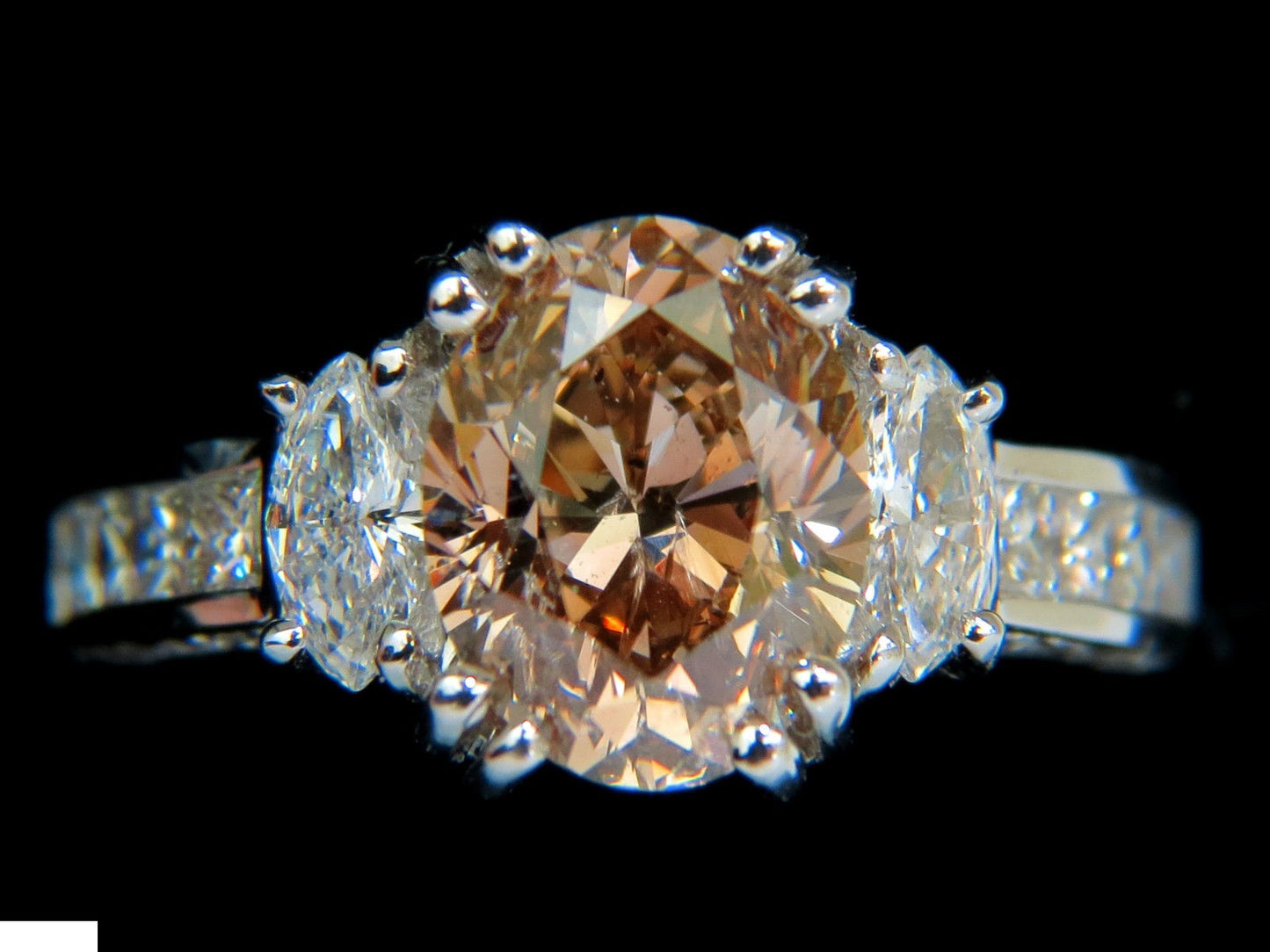 GIA 4.82CT NATURAL FANCY ORANGE BROWN COLOR DIAMOND RING EXCELLENT