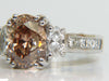 GIA 4.82CT NATURAL FANCY ORANGE BROWN COLOR DIAMOND RING EXCELLENT